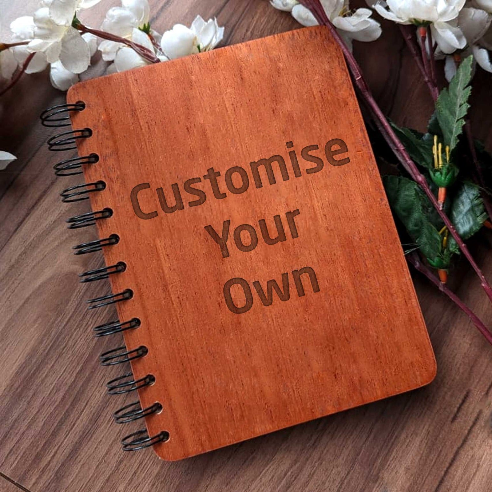 Engraved Spiral Wood Notebook with engraved pen - Personalized Dream J –  Auntiesgiftshop