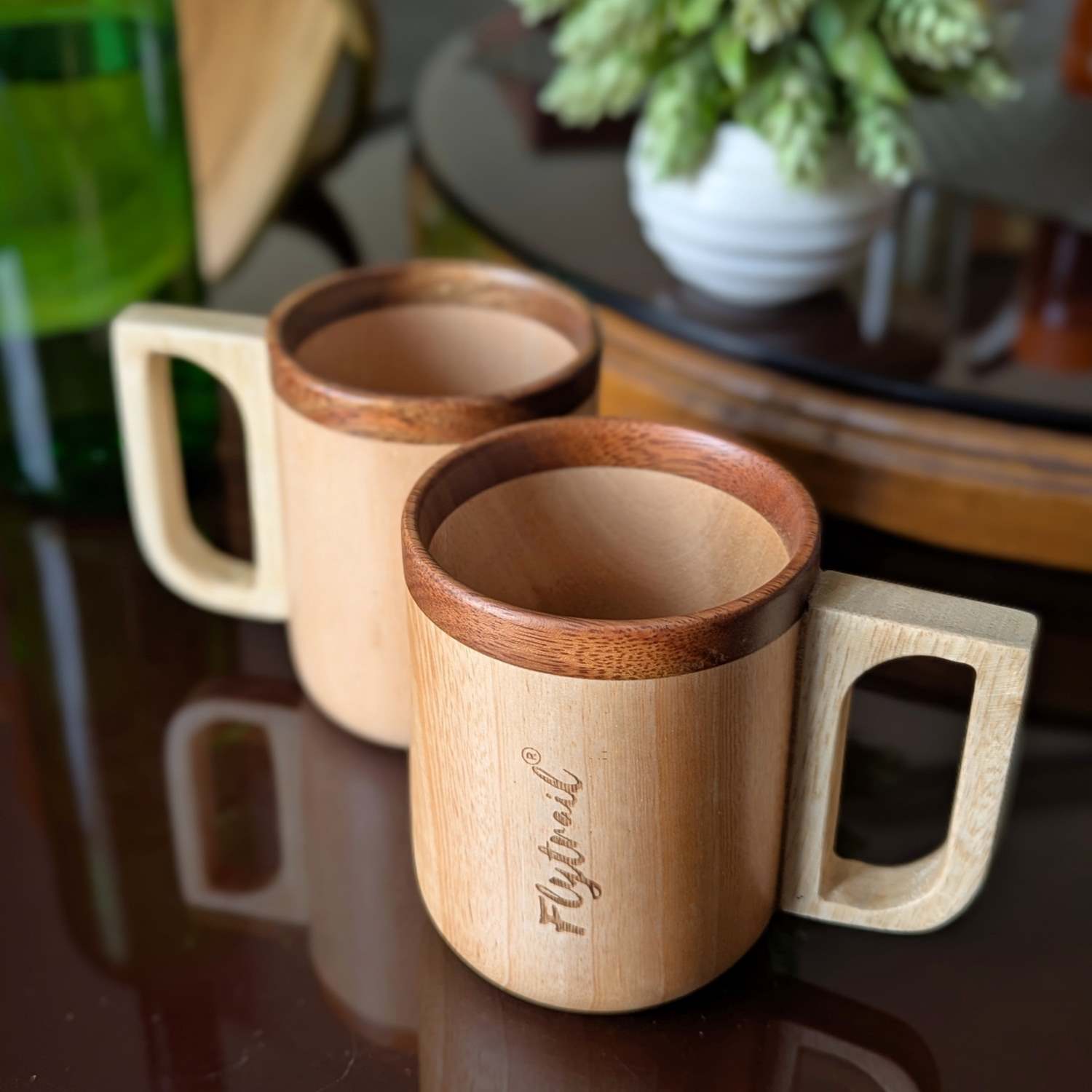 Engraved Wooden Coffee Mug | Personalized Birthday Gift For Coffee Lover