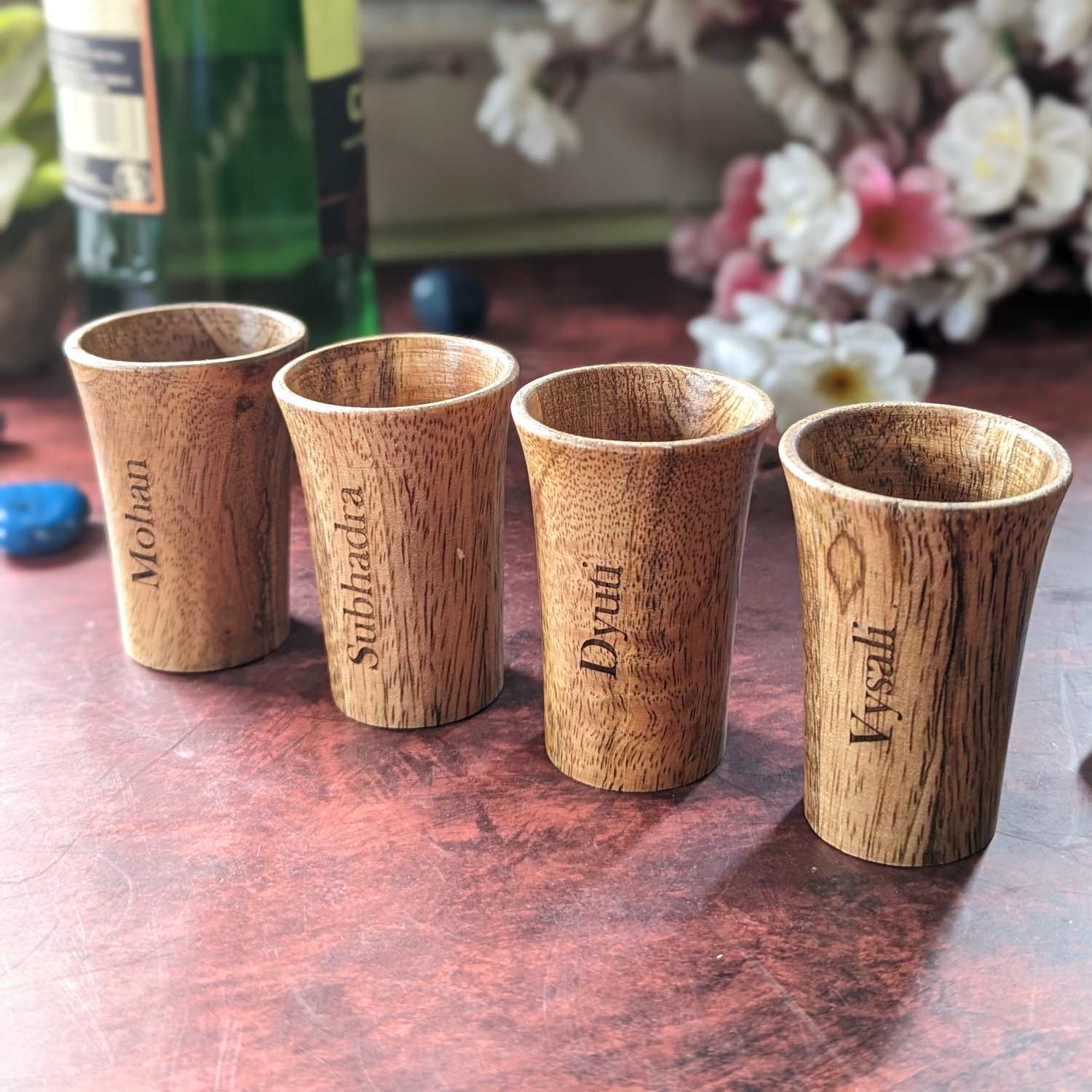 Shot Glass Tumblers | Personalized Wooden Shot Glass Set