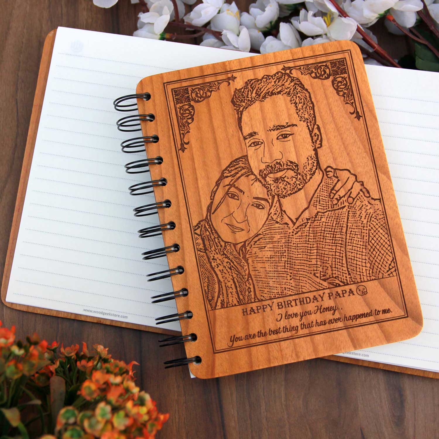 Personalized Wooden Diary For Dad | Gifts For Dad