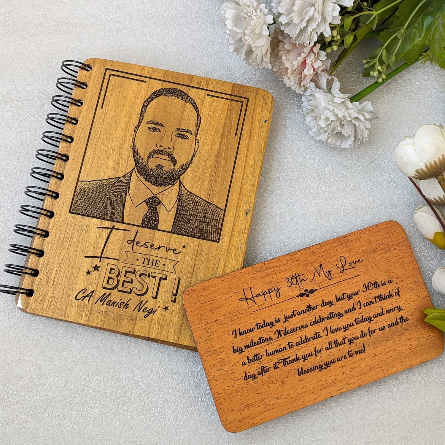 Personalized Wooden Diary for Chartered Accountants | CA Gift