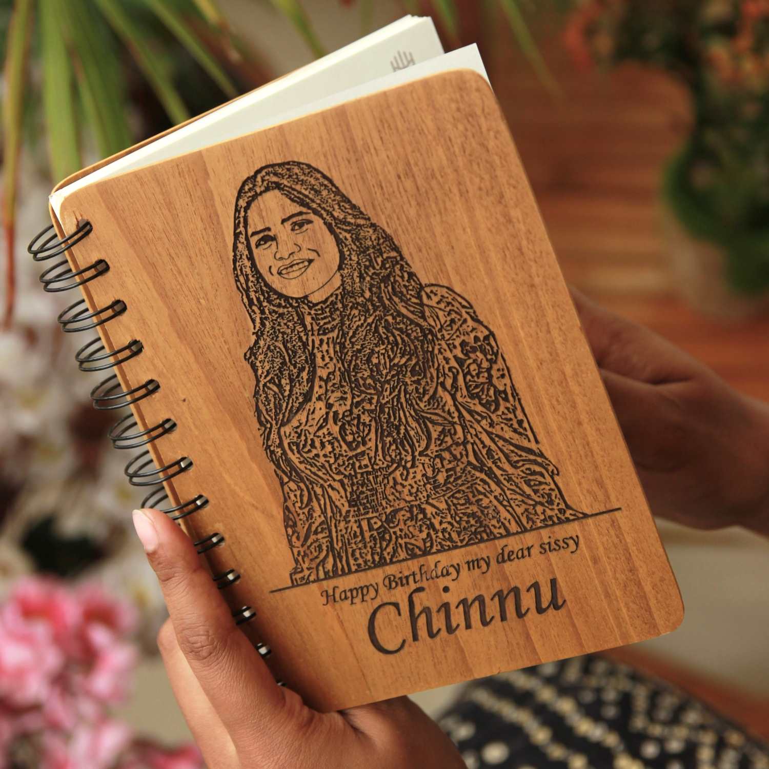 Personalized Wooden Birthday Diary for Sister | Funny & Thoughtful Gift for Siblings