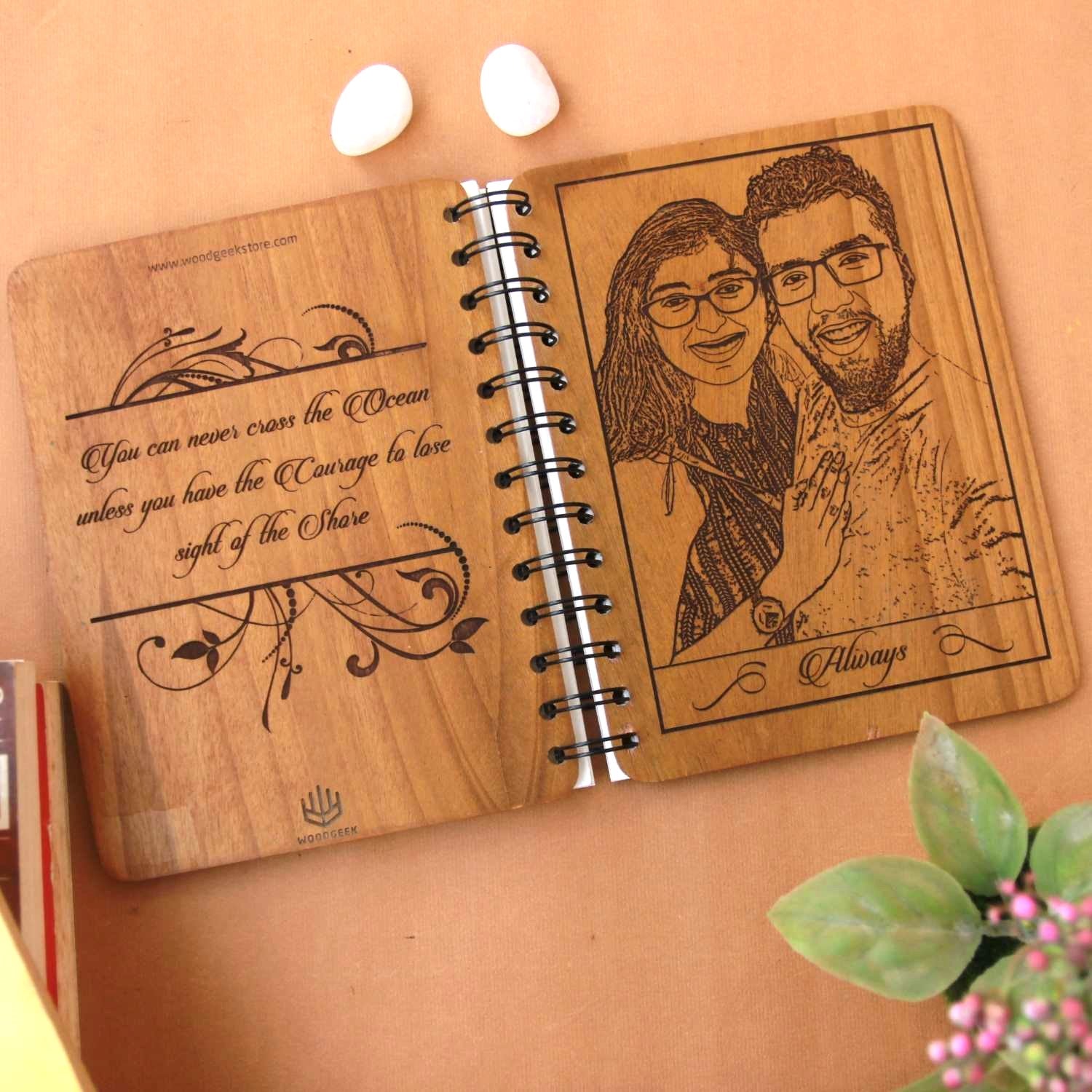 Always – Personalized Wooden Diary for Couples Who Believe in Forever