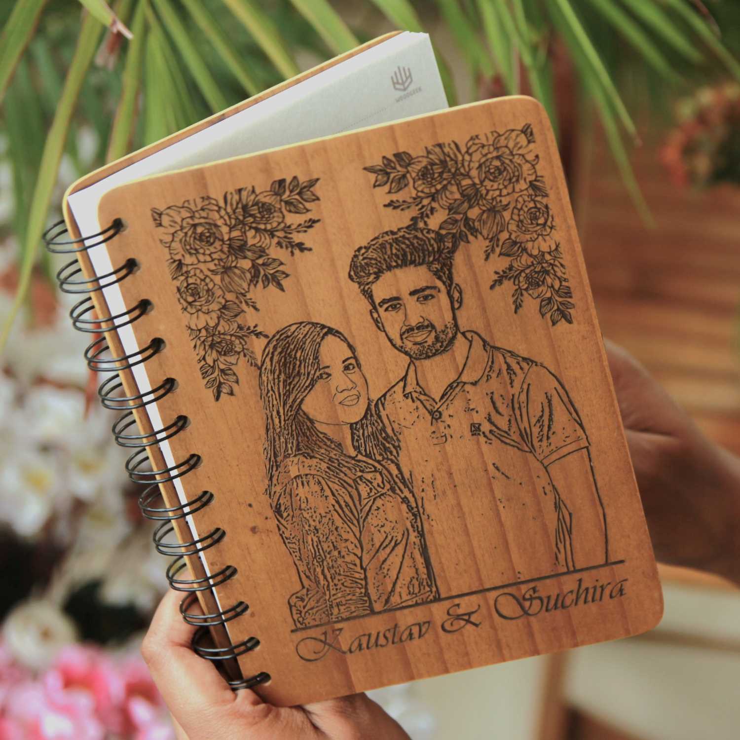 Personalized Wooden Diary for Couples - A Book of Us