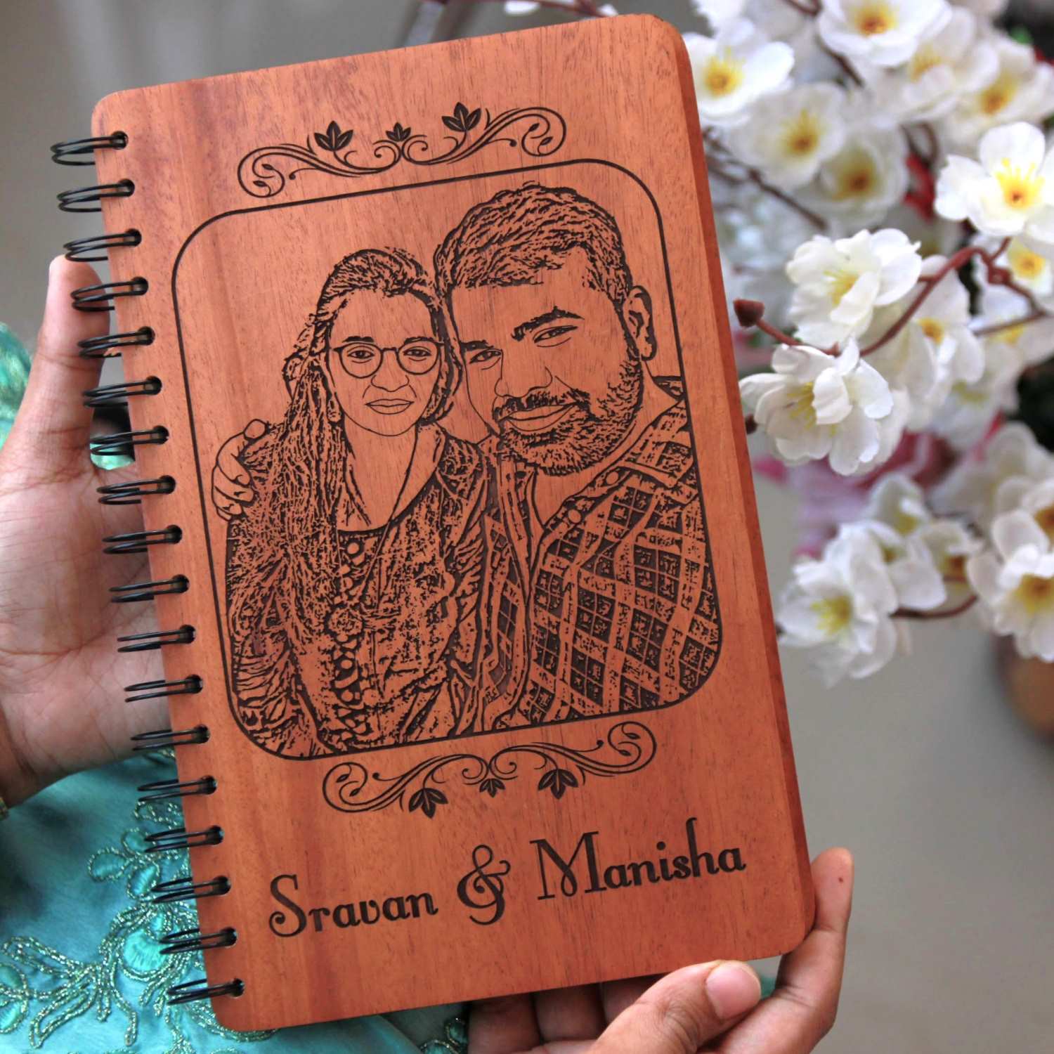 Personalized Wooden Diary for Couples - A Book of Us