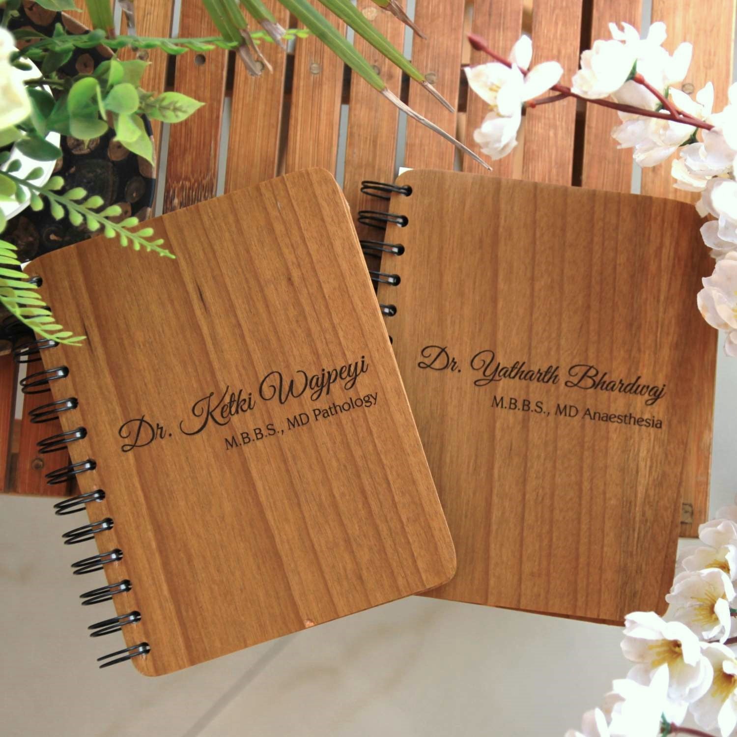 Personalized Wooden Diary for Doctors & Professionals | Corporate Gift