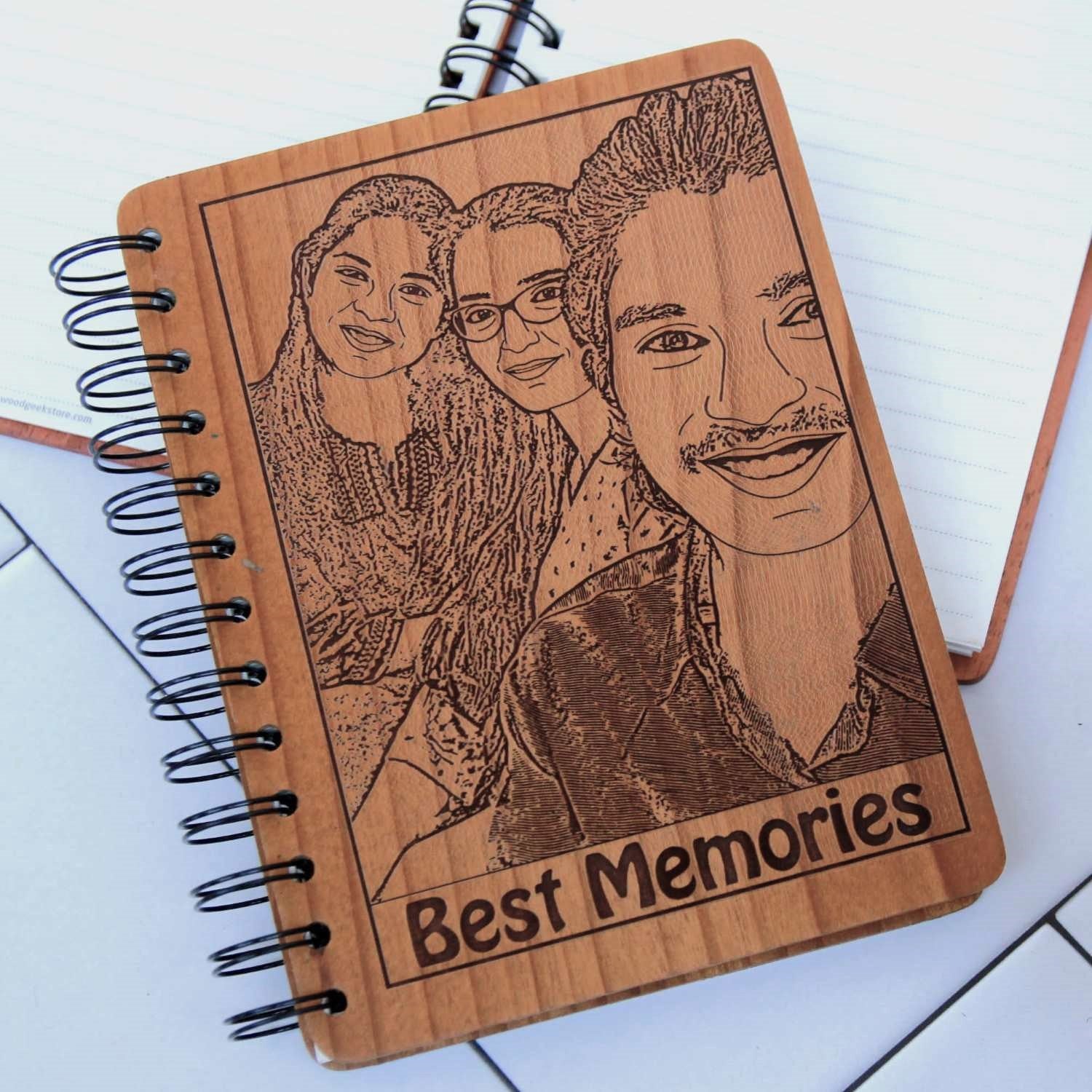 Personalized Wooden Diary for Friends – A Book of Best Memories