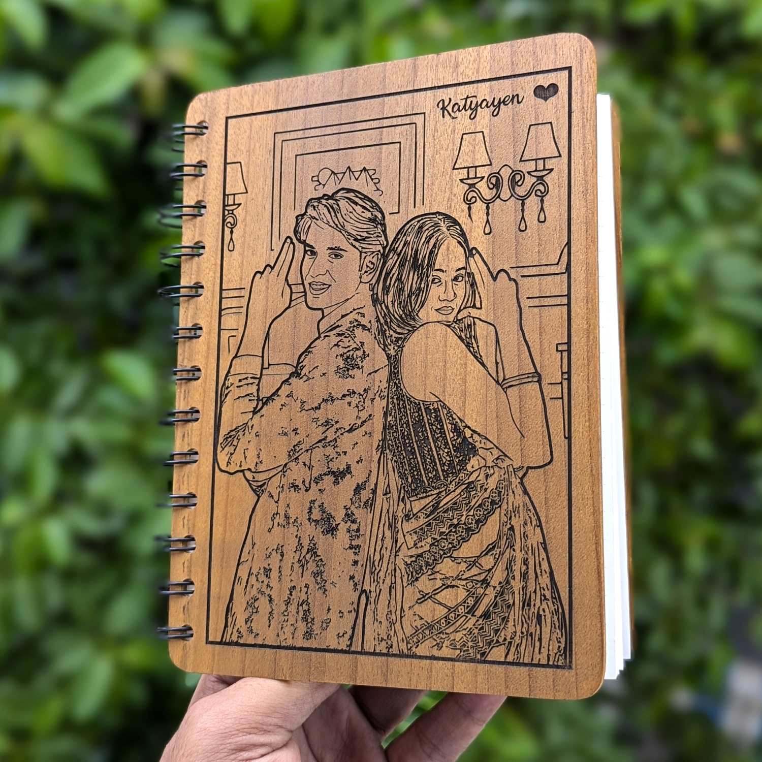 Personalized Wooden Diary for Best Friends – Partners in Crime Forever