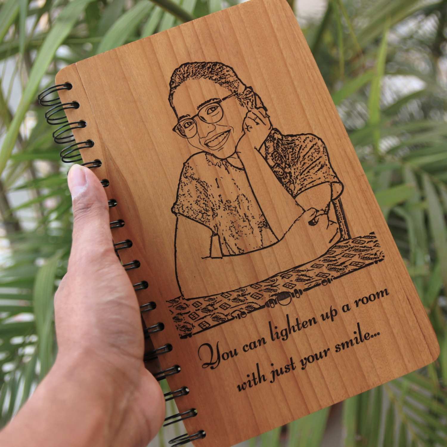 Personalized Wooden Diary – For the One Who Brightens Every Room