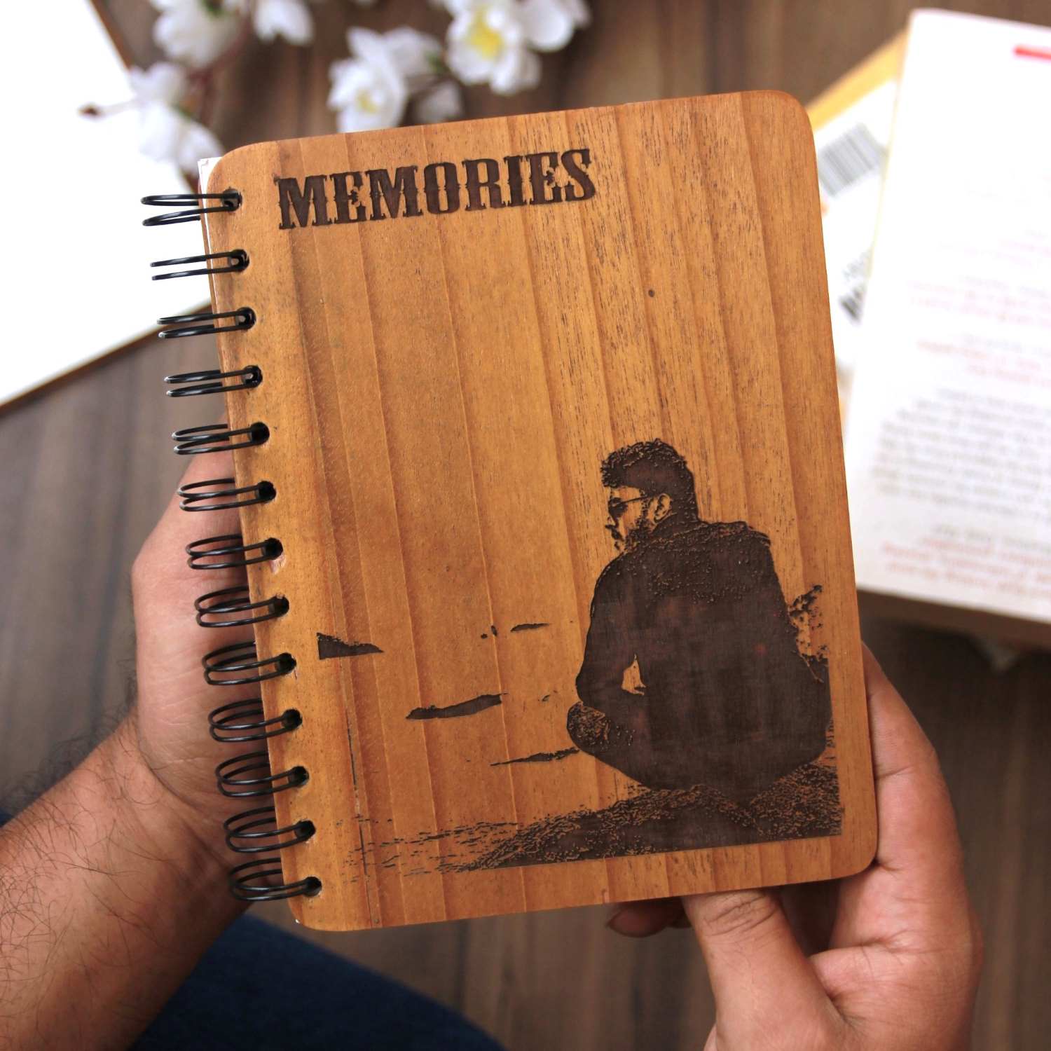 Memories | Personalized Wooden Notebook Engraved With Memories