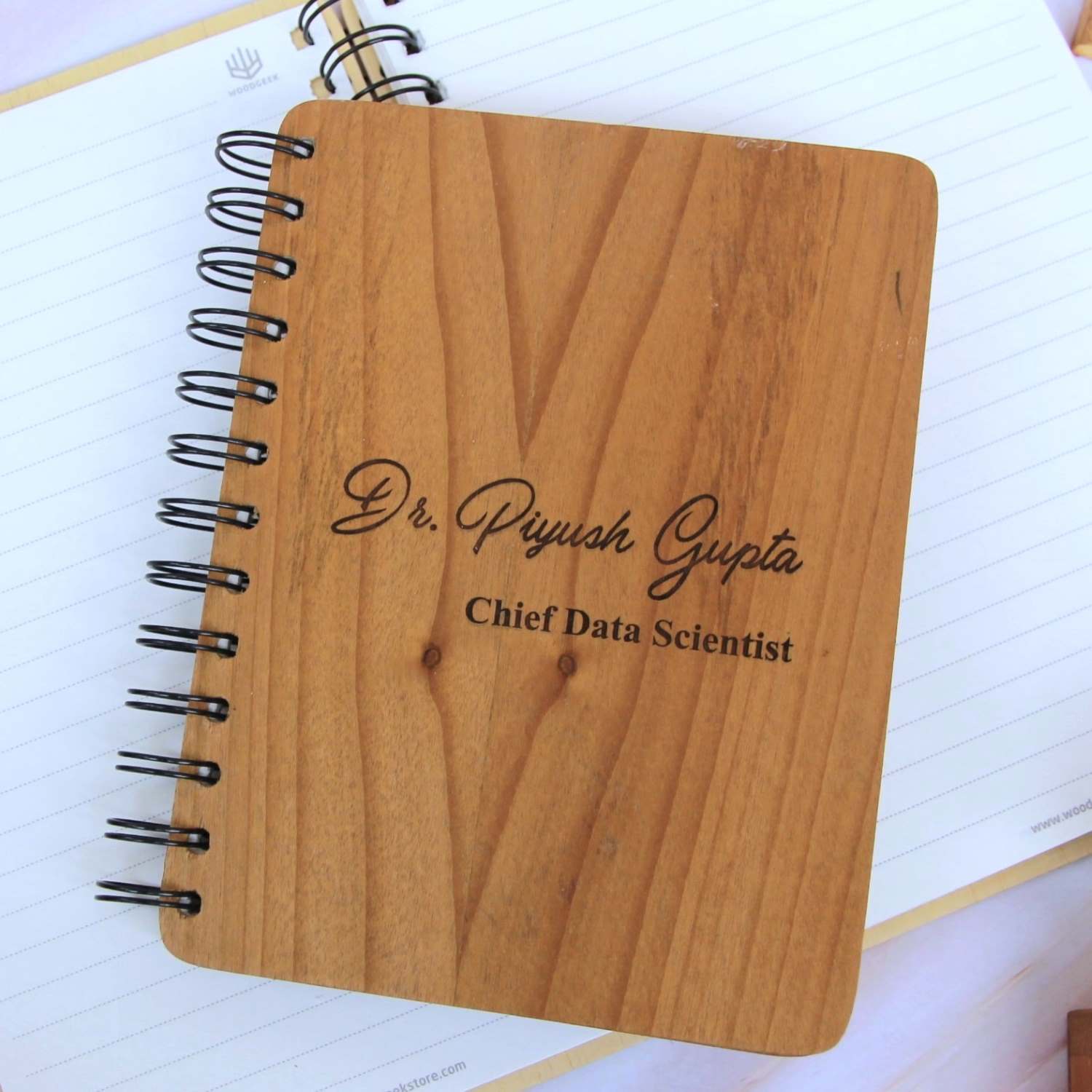 Personalized Wooden Diary for Doctors & Professionals | Corporate Gift