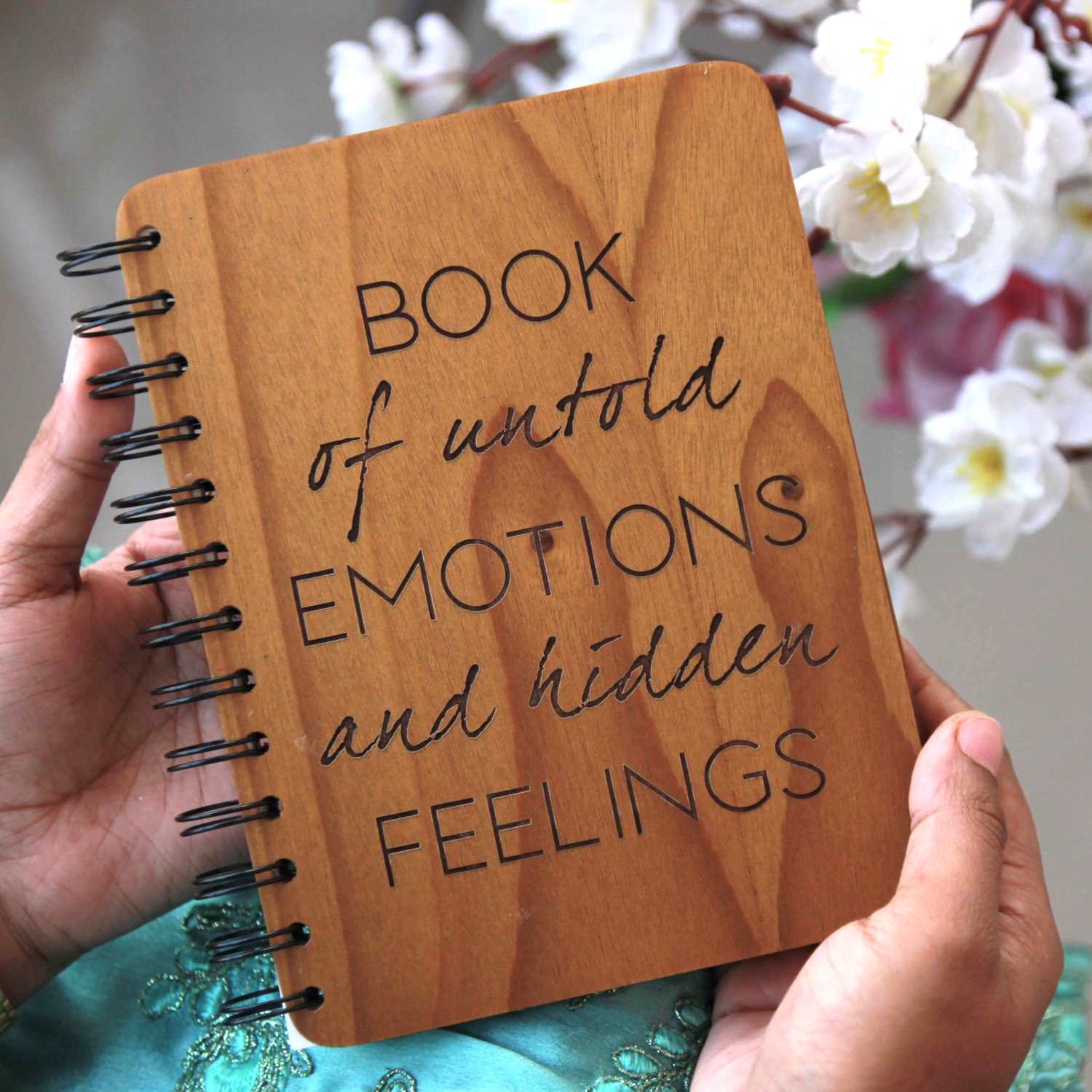 Book of Untold Emotions & Hidden Feelings – A Wooden Diary for Your Deepest Thoughts