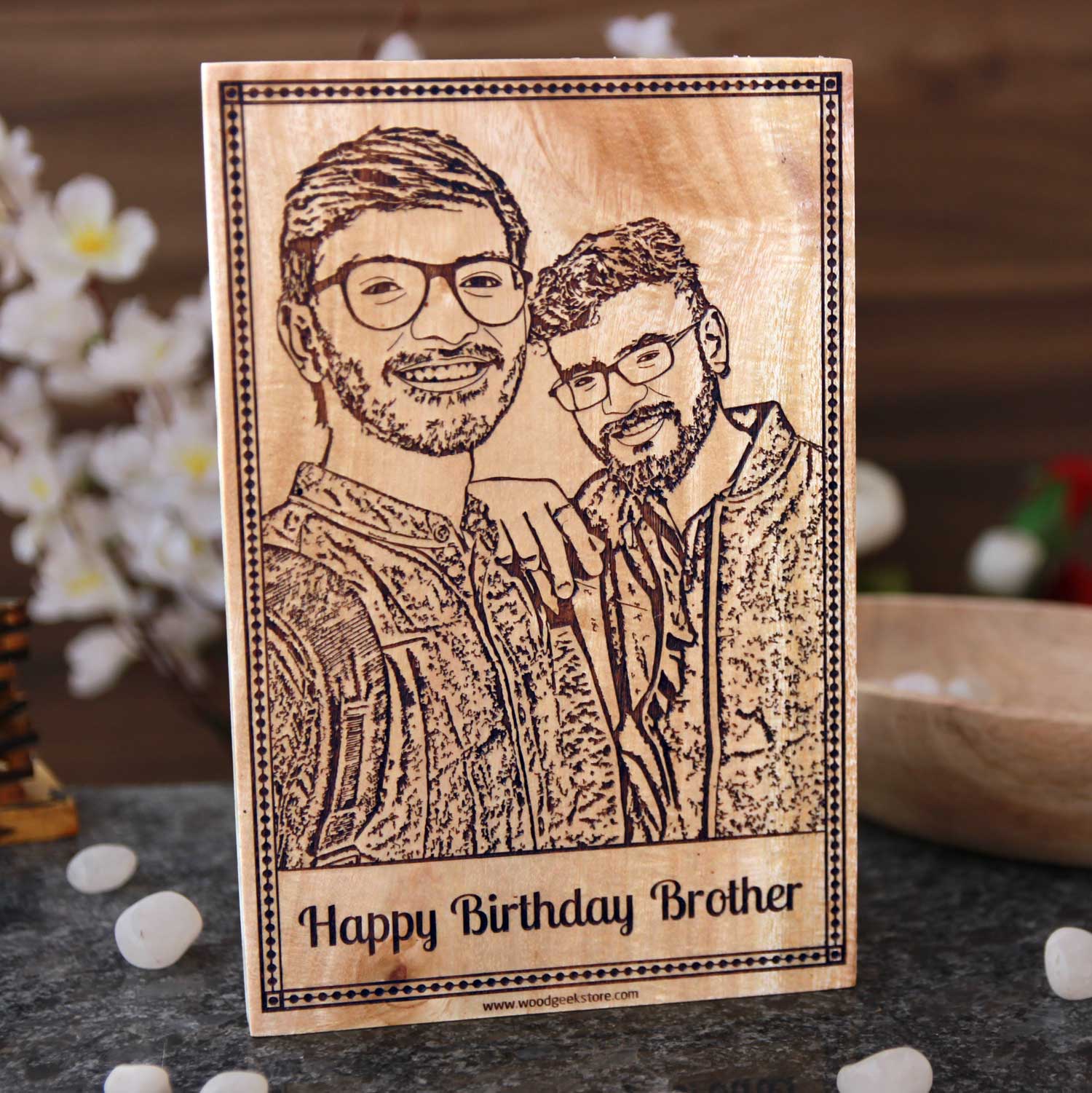 Custom Engraved Wooden Frame For The World's Craziest Brother