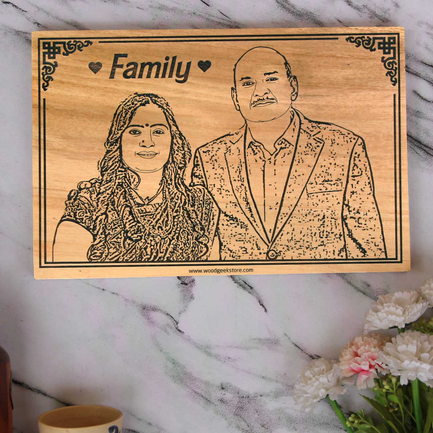 Personalized Wood Frame For Mom & Dad | Gifts For Mom & Dad
