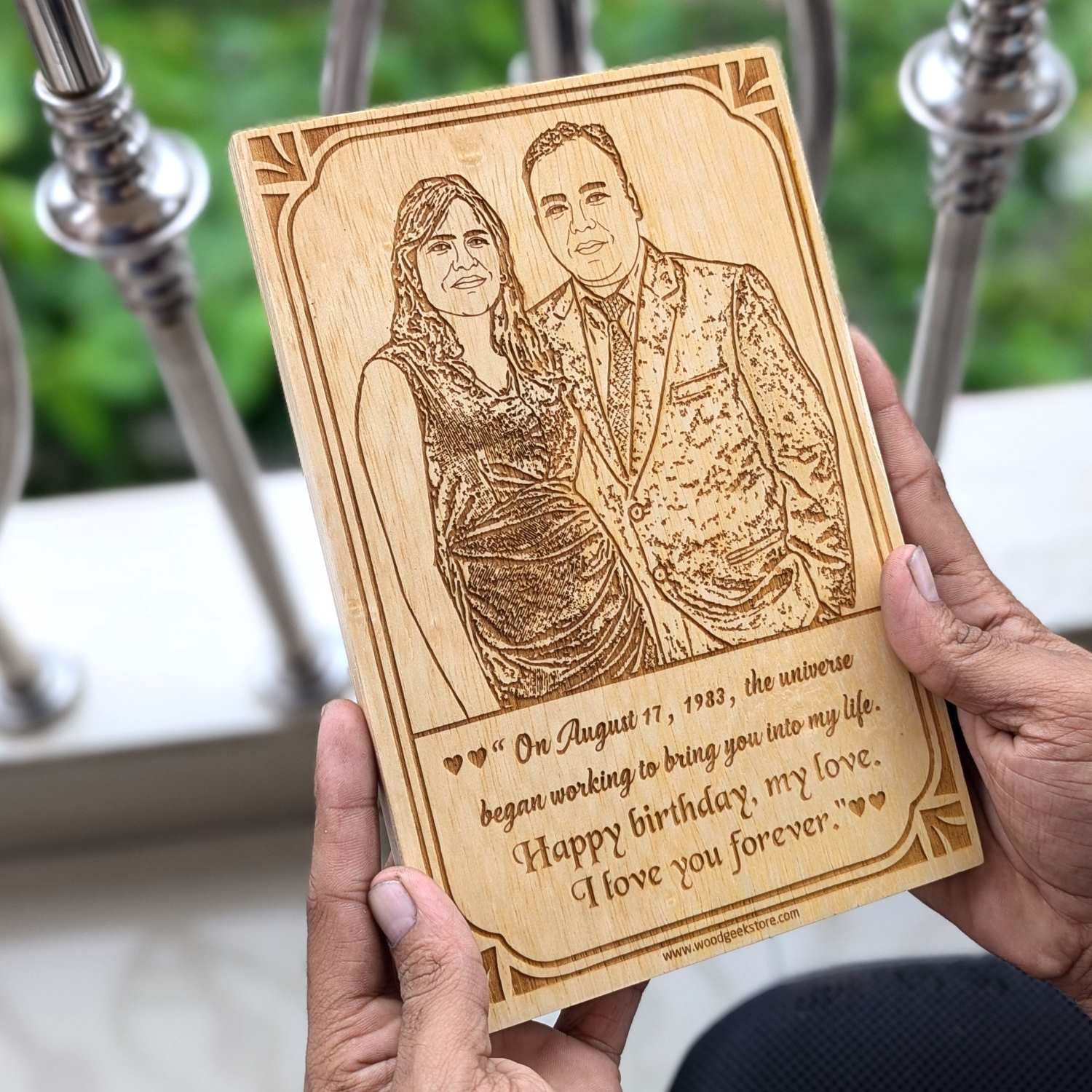 The Universe Brought You to Me – Personalized Engraved Wooden Frame