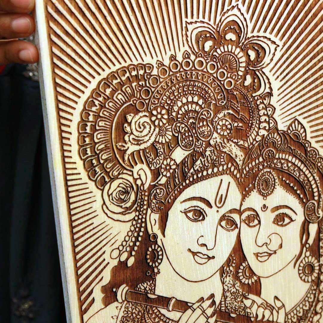 Drawing Krishna and Radha - YouTube