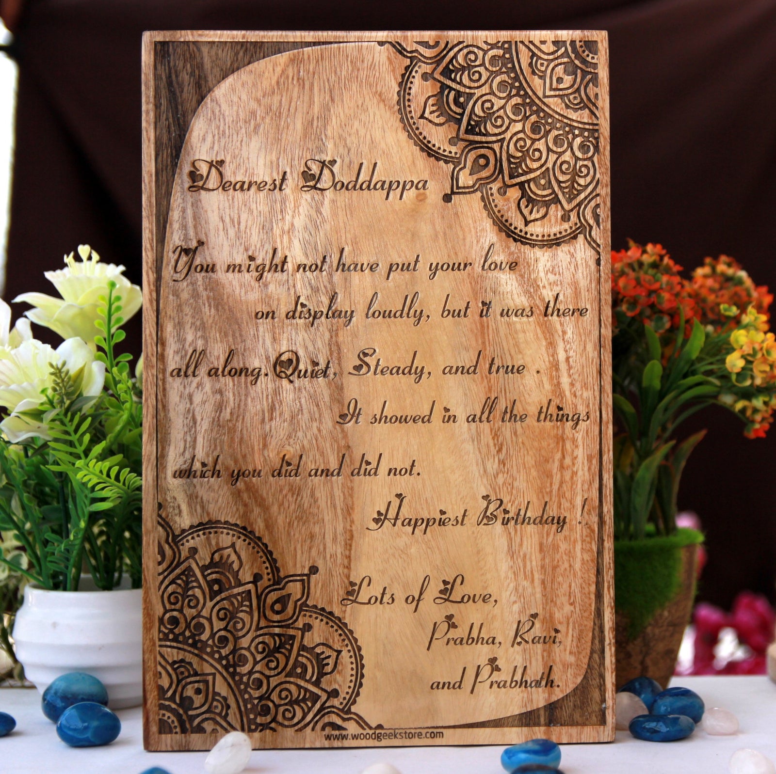 Love Letter For Boyfriend & Girlfriend Engraved In Wood