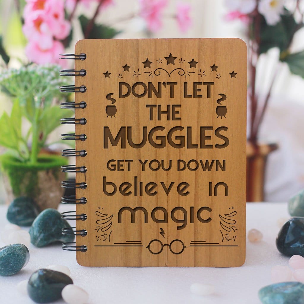 Personalized Harry Potter Theme Wooden Binder Diary