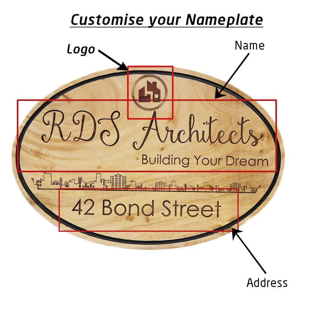 Modern LED Name Plates For Home - love craft gift