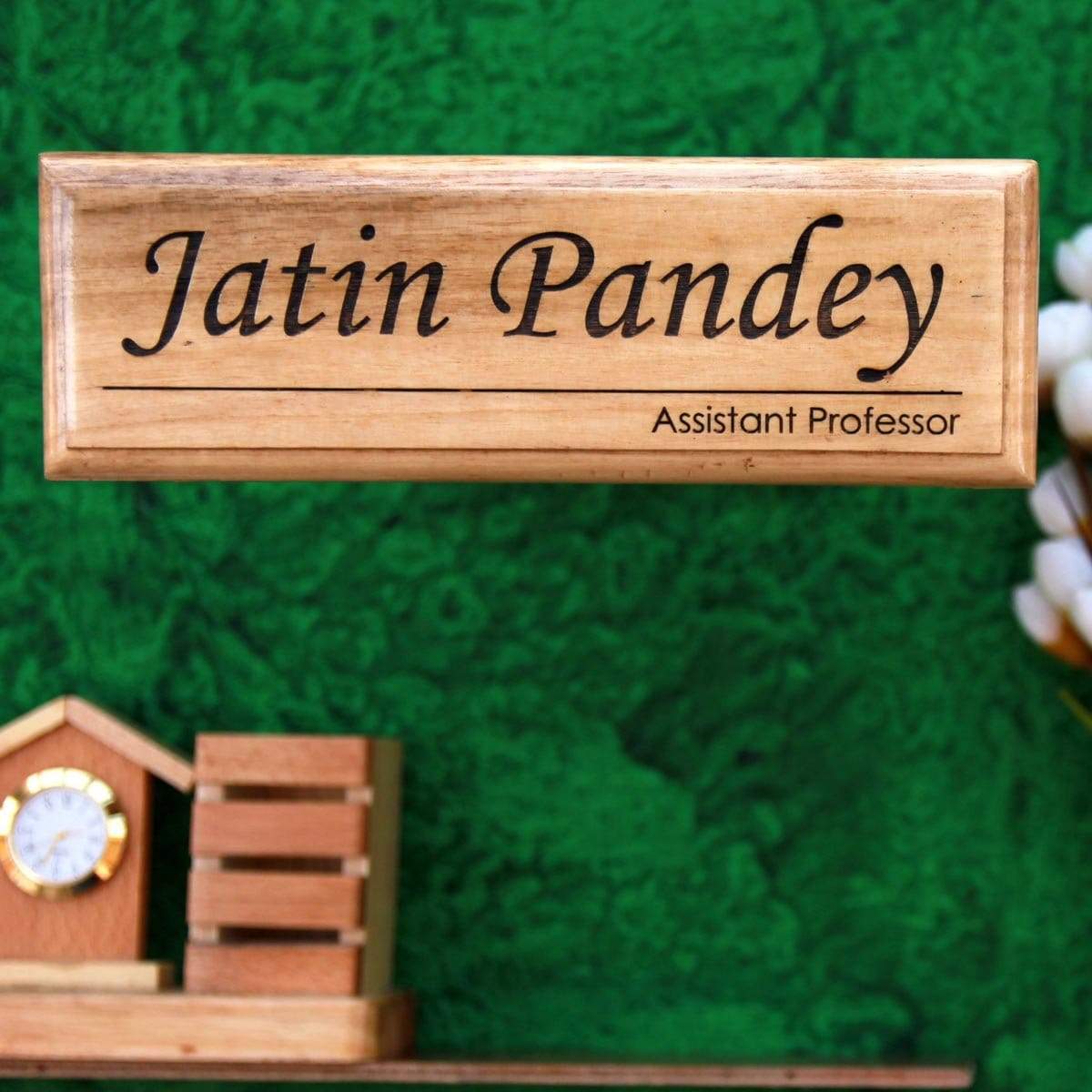 Personalized Wooden Nameplate for Teachers|Best Gift For Teacher's Day -  woodgeekstore