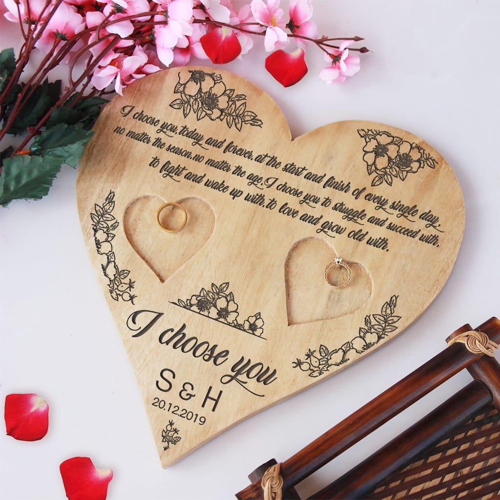Customized Wooden Photo Plaque New Year Gifts for Couples (8x6 inches,  Brown) - Incredible Gifts
