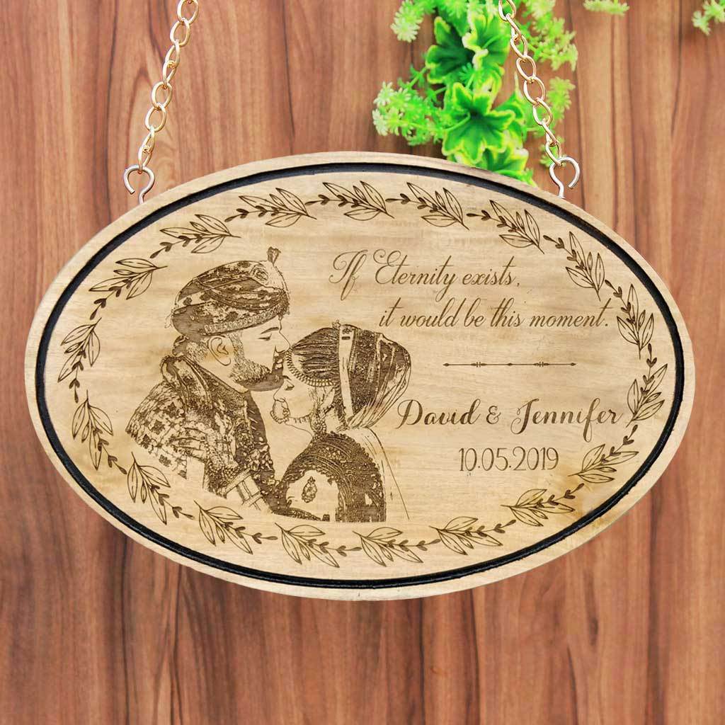 Forever Begins Wooden Frame| Photo On Wood| Wedding Gifts For Husband -  woodgeekstore