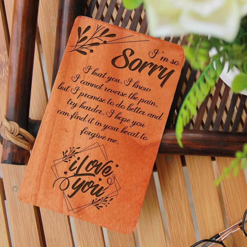 Sorry Card | Personalized Wooden Cards | Apology Card Sets - woodgeekstore