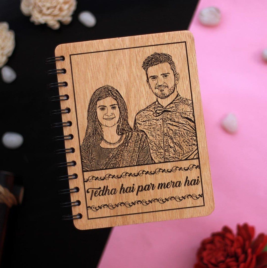 World's Best Kamina Dost - Funny Personalized Wooden Notebook For Friends