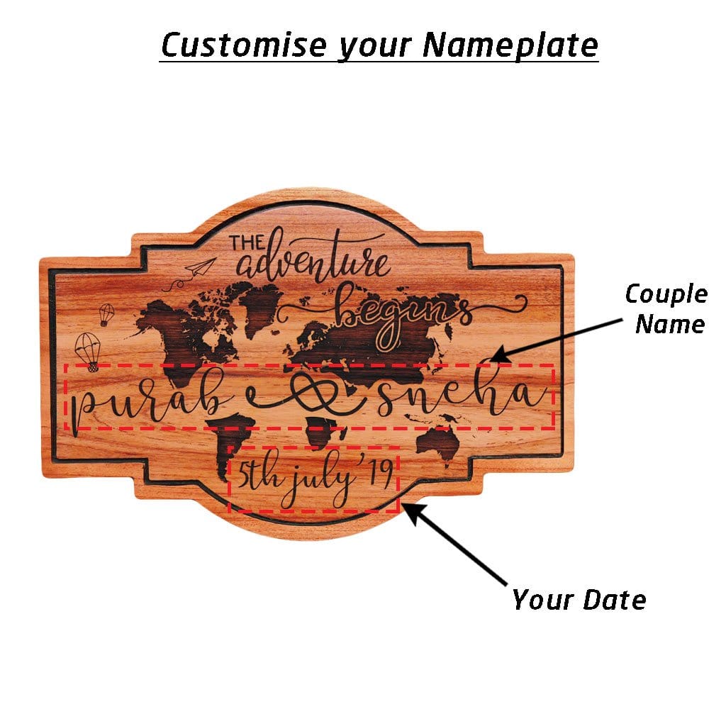Sikh Couple Illustration Name Plate
