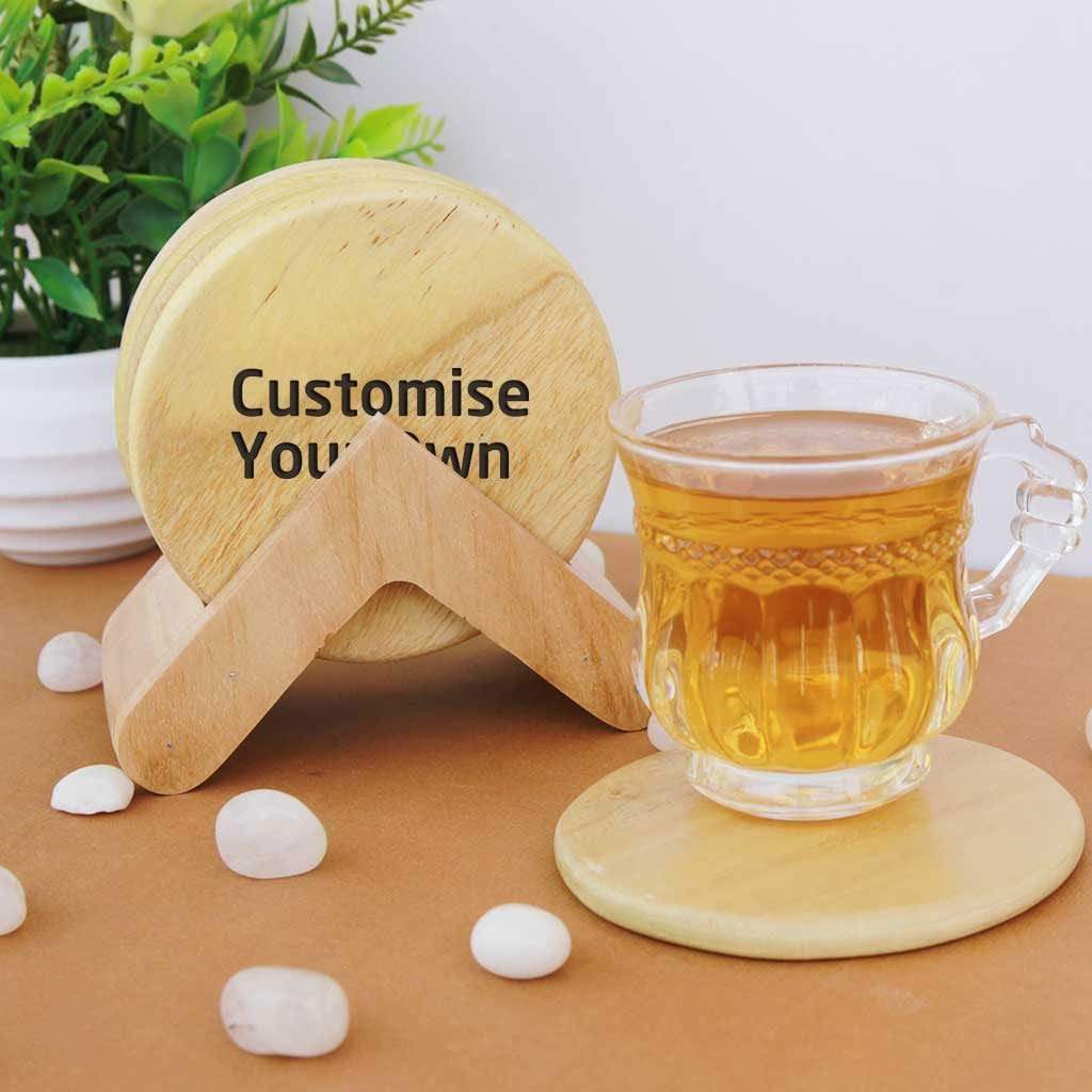 Personalized Wooden Engraved Square Coasters