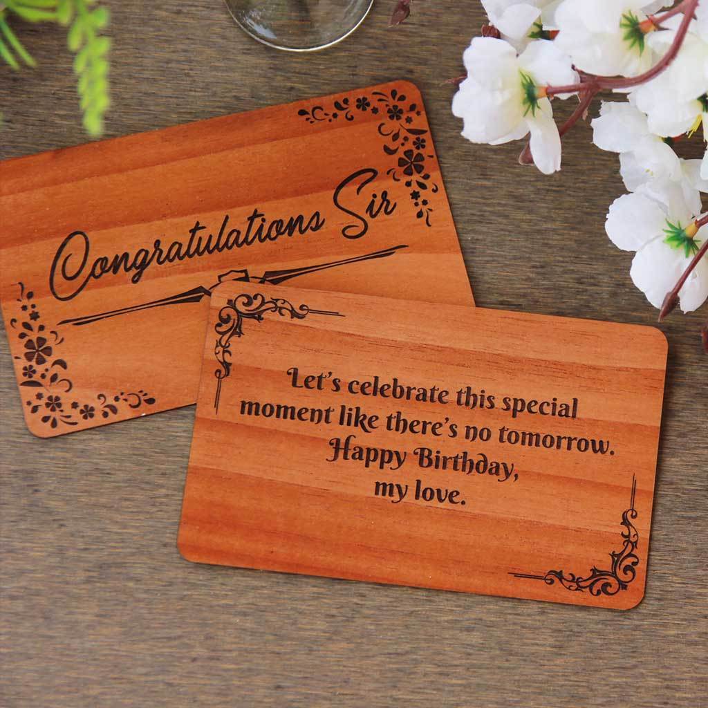 Personalized Wood Diary Gift For Friend With Birthday Message -  woodgeekstore