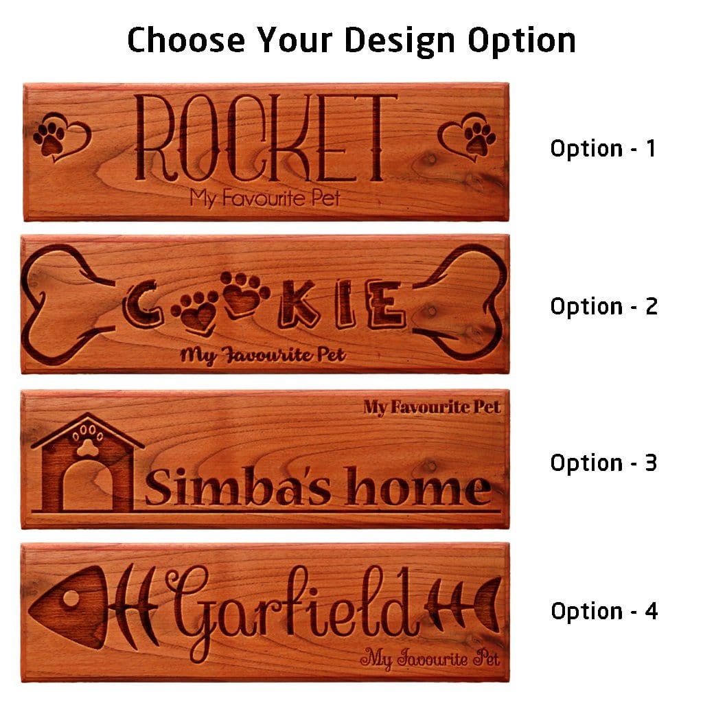 Customizable Engraved Wood Name Plaques Pet Animal Sign Stall Name Sig –