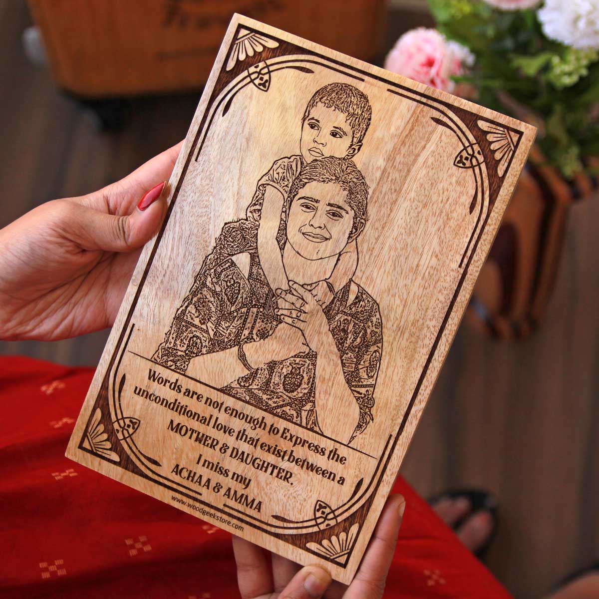 Incredible Gifts India Mothers Day Personalized Engraved Photo Plaque - Gift  for Mom (6x4 Inches, Beige) : Amazon.in: Home & Kitchen