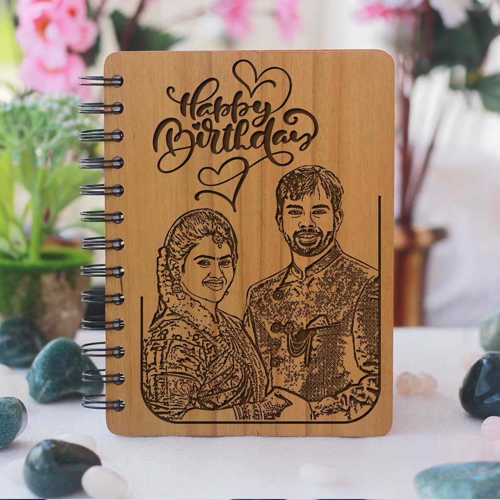 Birthday Wishes For Friend| Wooden Notebook| Birthday Gift| Photo Gift -  woodgeekstore