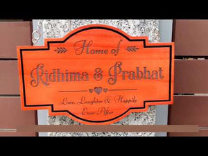 Auspicious Name Boards For House, Hanging Wooden Sign