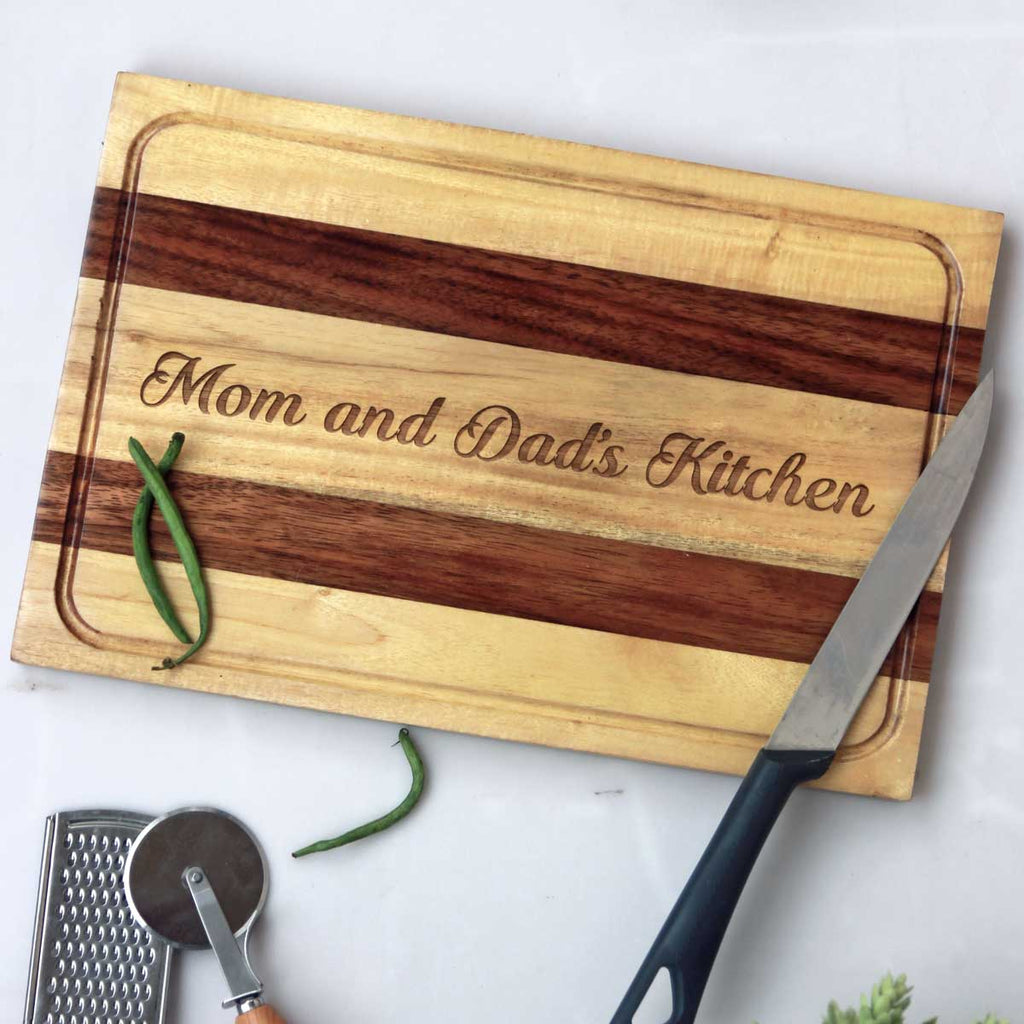 Wooden Cutting Board for Mom - Engraved with Mother Poem - 12x10 Kitchen Cutting Board