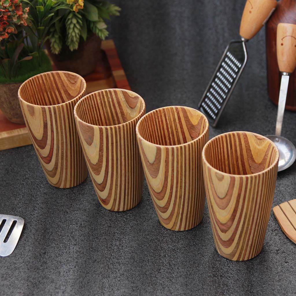 Wooden Glassware & Drinking Glasses  Handmade Wooden Goblet & Tumbler -  woodgeekstore