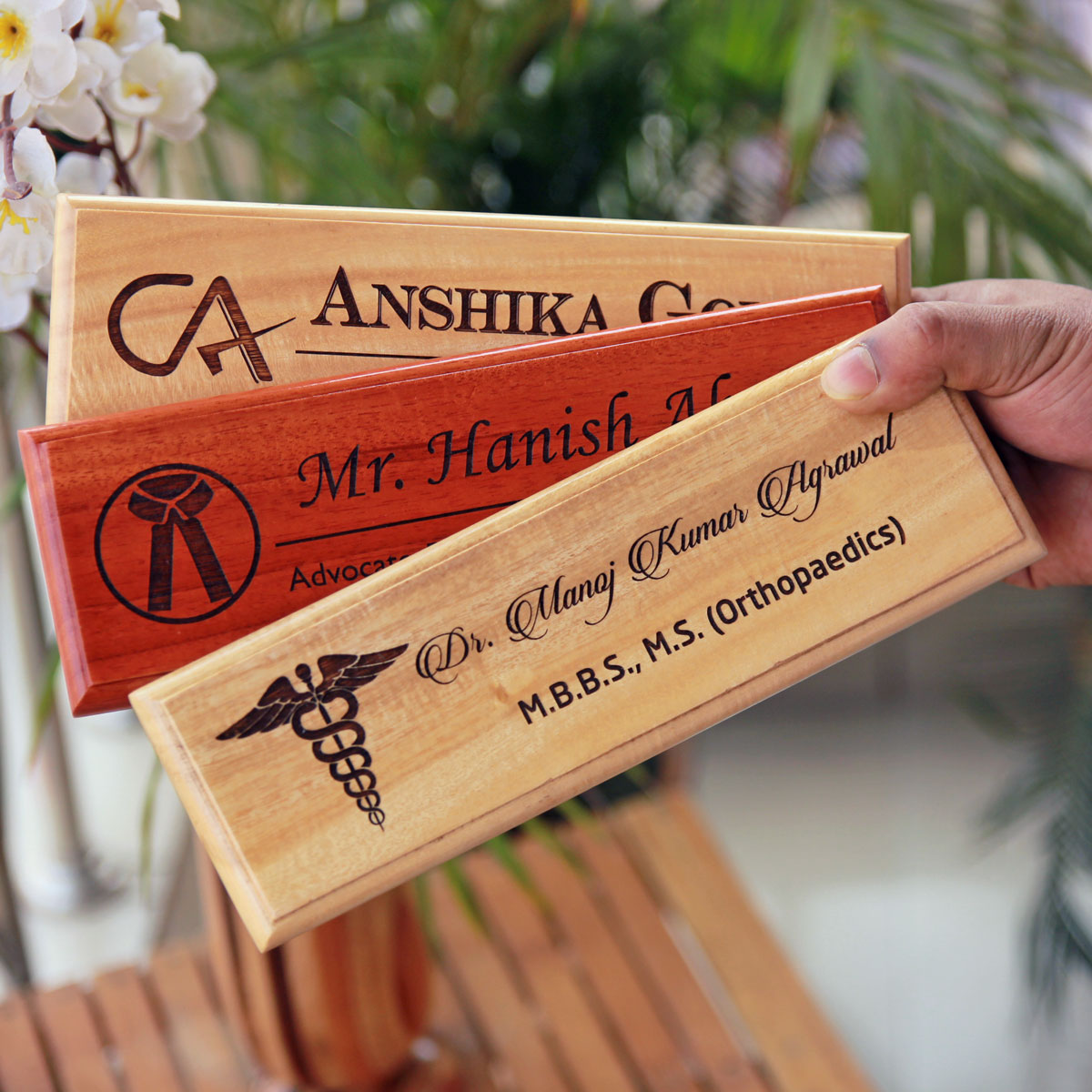 10+ Wooden Name Plates