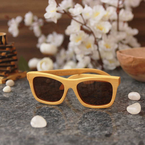 SUNGLASSES OF STAINED BAMBOO WOOD - RAVE