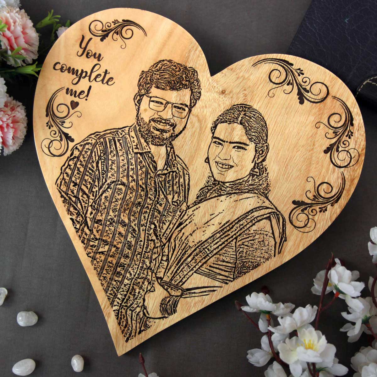 Happy Anniversary Wooden Engraved Photo Frame, For Gift, Size: 9x6inch at  Rs 499/piece in Lucknow